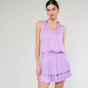 Current Air Lilac Pleated Top